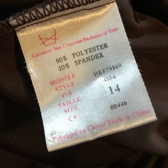 Vintage Velour Maxi Dress - Bodycon - Chocolate Brown - Picture 6 of 10